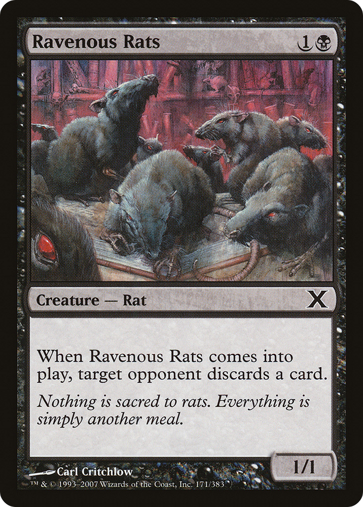 Ravenous Rats (10E-171) [Tenth Edition] Foil