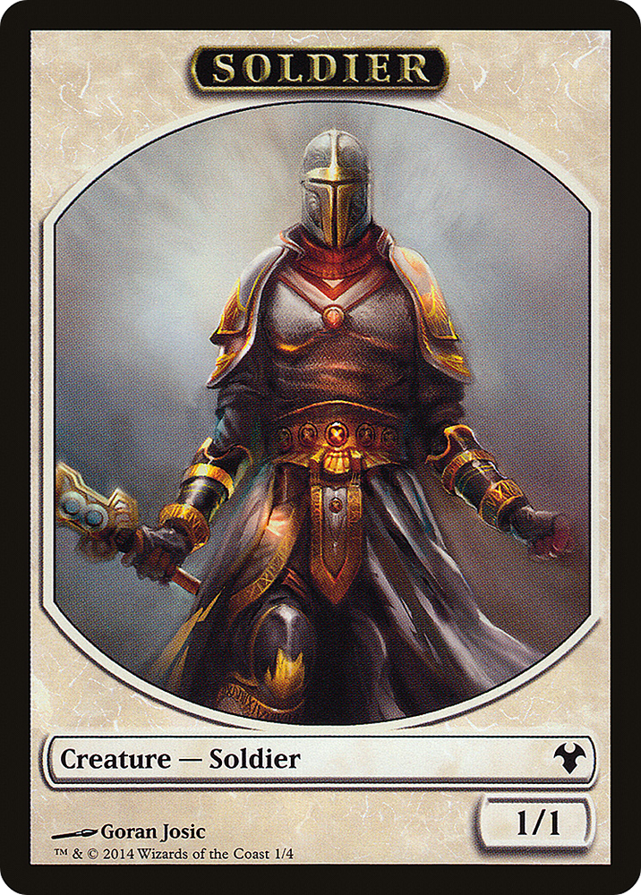 Soldier // Spirit Double-Sided Token (MD1-1 // 2) [Modern Event Deck 2014 Tokens]
