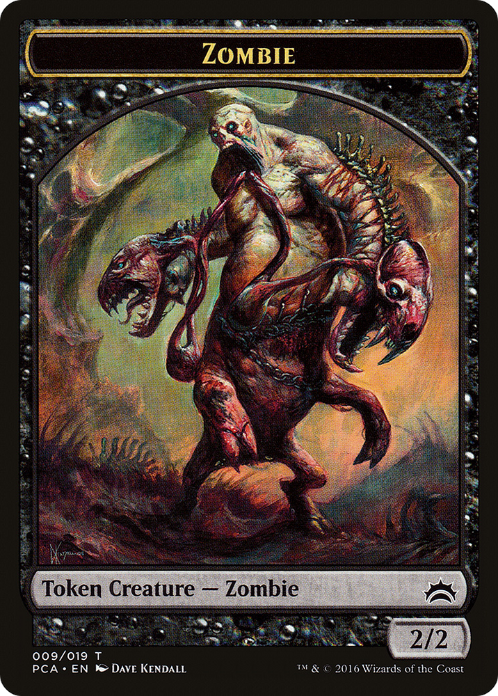 Zombie // Hellion Double-sided Token (PCA-9 // 12) [Planechase Anthology Tokens]