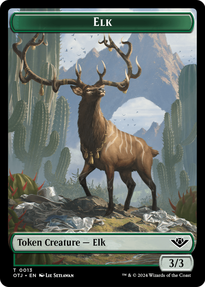 Elk (TOTJ-013) [Outlaws of Thunder Junction Tokens]