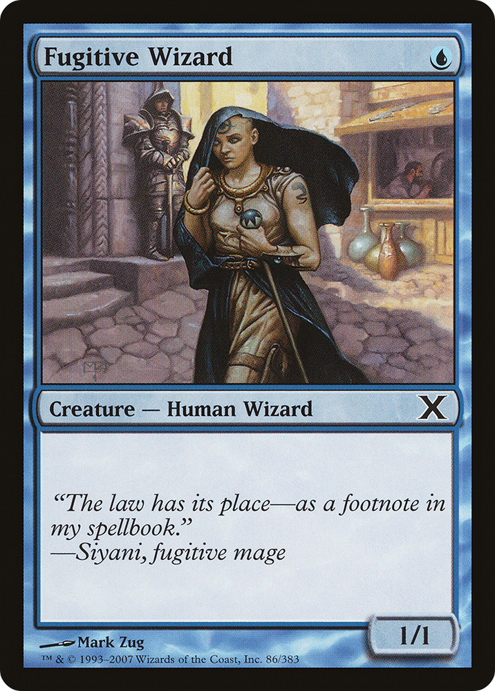 Fugitive Wizard (10E-086) [Tenth Edition] Foil