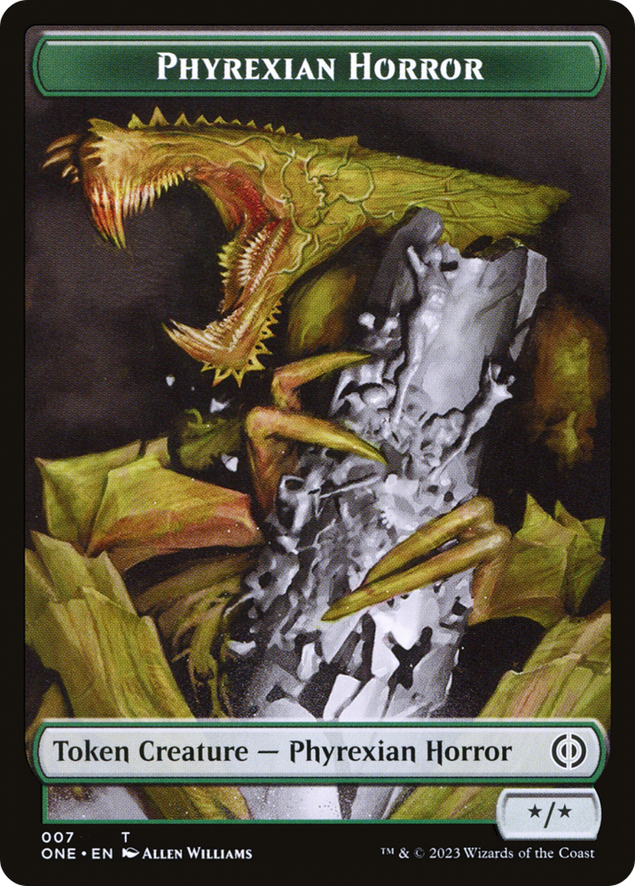 Phyrexian Horror (TONE-007) [Phyrexia: All Will Be One Tokens]