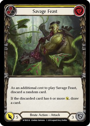 Savage Feast (Yellow) (WTR015) - Welcome to Rathe Unlimited Edition Rainbow Foil