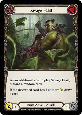 Savage Feast (Blue) (WTR016) - Welcome to Rathe Unlimited Edition Rainbow Foil