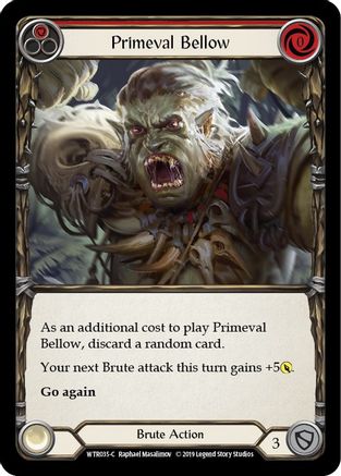 Primeval Bellow (Red) (WTR035) - Welcome to Rathe 1st Edition Rainbow Foil