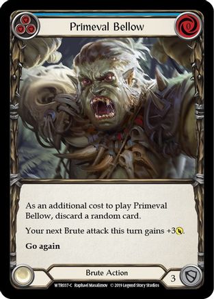 Primeval Bellow (Blue) (WTR037) - Welcome to Rathe 1st Edition Rainbow Foil