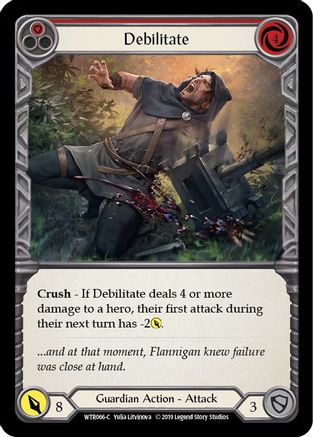Debilitate (Red) (WTR066) - Welcome to Rathe 1st Edition Rainbow Foil