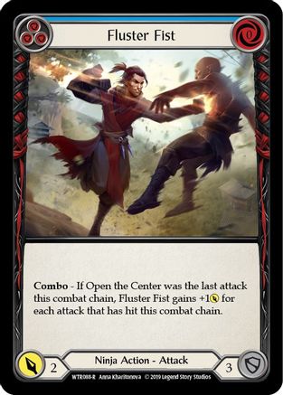 Fluster Fist (Blue) (WTR088) - Welcome to Rathe 1st Edition Rainbow Foil