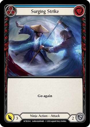 Surging Strike (Blue) (WTR109) - Welcome to Rathe Unlimited Edition