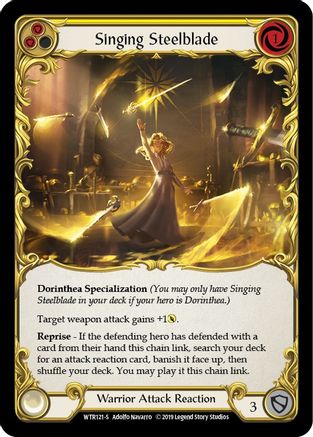 Singing Steelblade (WTR121) - Welcome to Rathe Unlimited Edition Rainbow Foil