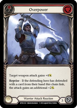 Overpower (Red) (WTR123) - Welcome to Rathe Unlimited Edition Rainbow Foil