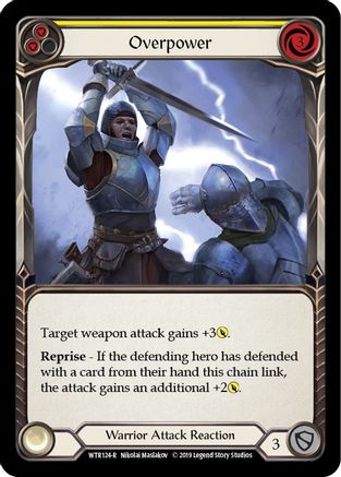 Overpower (Yellow) (WTR124) - Welcome to Rathe 1st Edition Rainbow Foil