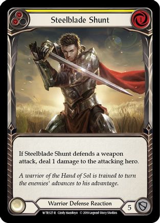 Steelblade Shunt (Yellow) (WTR127) - Welcome to Rathe Unlimited Edition Rainbow Foil