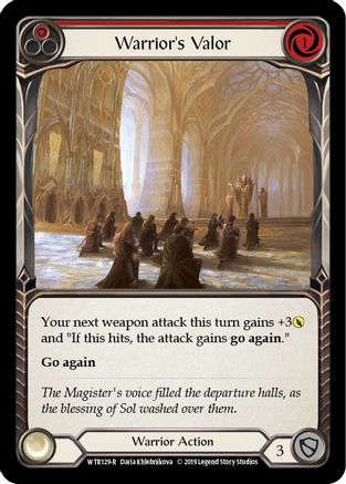 Warrior's Valor (Red) (WTR129) - Welcome to Rathe 1st Edition