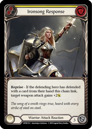 Ironsong Response (Yellow) (WTR133) - Welcome to Rathe Unlimited Edition Rainbow Foil