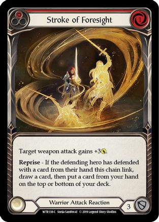 Stroke of Foresight (Red) (WTR138) - Welcome to Rathe 1st Edition Rainbow Foil