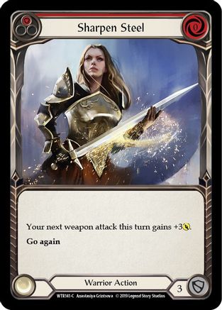 Sharpen Steel (Red) (WTR141) - Welcome to Rathe Unlimited Edition Rainbow Foil