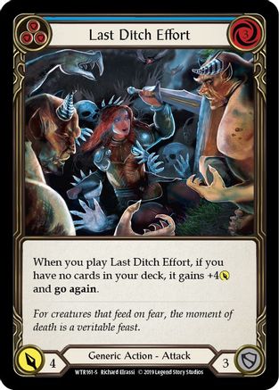Last Ditch Effort (WTR161) - Welcome to Rathe 1st Edition Rainbow Foil