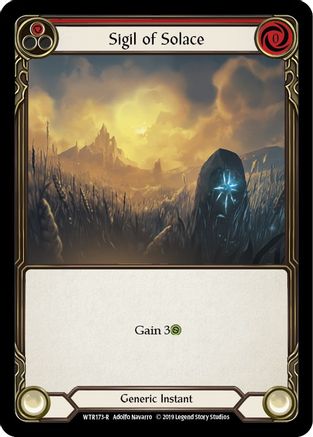 Sigil of Solace (Red) (WTR173) - Welcome to Rathe Unlimited Edition Rainbow Foil