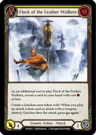 Flock of the Feather Walkers (Yellow) (WTR183) - Welcome to Rathe 1st Edition Rainbow Foil