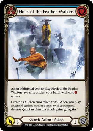 Flock of the Feather Walkers (Blue) (WTR184) - Welcome to Rathe 1st Edition Rainbow Foil