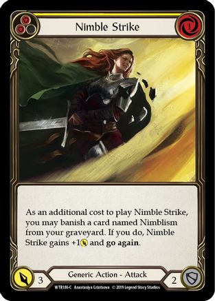Nimble Strike (Yellow) (WTR186) - Welcome to Rathe Unlimited Edition Rainbow Foil