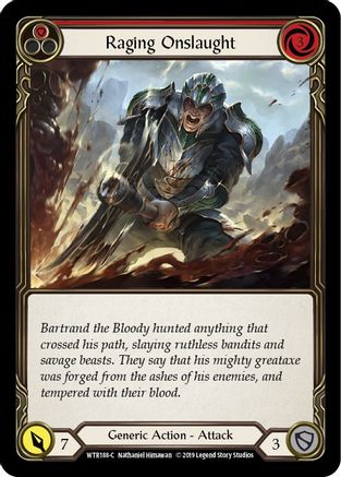 Raging Onslaught (Red) (WTR188) - Welcome to Rathe Unlimited Edition