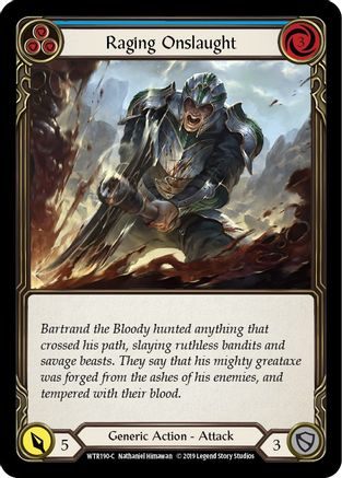 Raging Onslaught (Blue) (WTR190) - Welcome to Rathe 1st Edition
