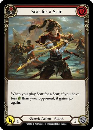 Scar for a Scar (Red) (WTR191) - Welcome to Rathe Unlimited Edition Rainbow Foil