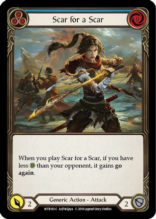 Scar for a Scar (Blue) (WTR193) - Welcome to Rathe Unlimited Edition Rainbow Foil