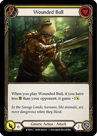 Wounded Bull (Yellow) (WTR201) - Welcome to Rathe Unlimited Edition Rainbow Foil