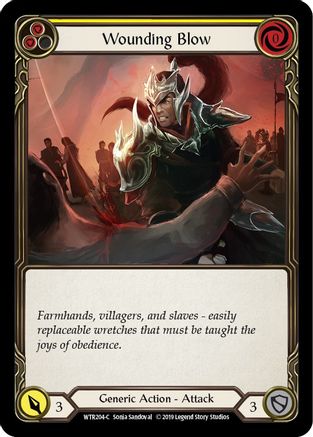 Wounding Blow (Yellow) (WTR204) - Welcome to Rathe 1st Edition Rainbow Foil