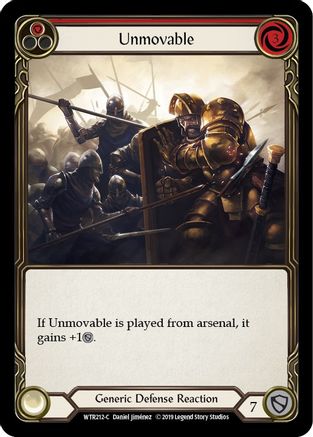 Unmovable (Red) (WTR212) - Welcome to Rathe 1st Edition Rainbow Foil