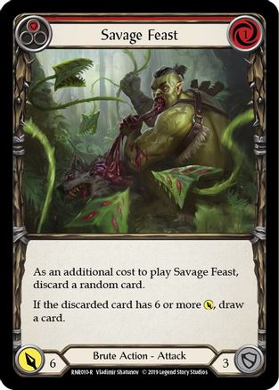 Savage Feast (Red) (RNR010) - Hero Deck: Rhinar 1st Edition