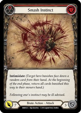 Smash Instinct (Red) (RNR012) - Hero Deck: Rhinar 1st Edition