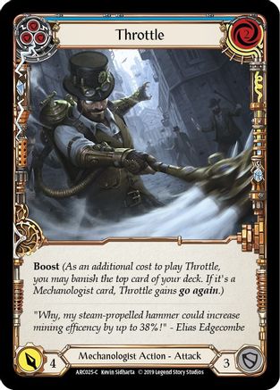 Throttle (Blue) (ARC025) - Arcane Rising Unlimited Edition Rainbow Foil