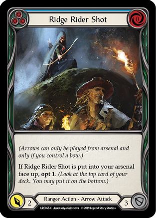 Ridge Rider Shot (Blue) (ARC065) - Arcane Rising Unlimited Edition