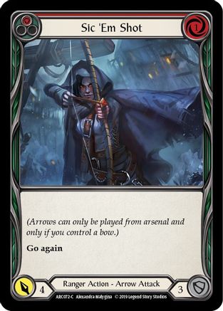 Sic 'Em Shot (Red) (ARC072) - Arcane Rising 1st Edition Rainbow Foil