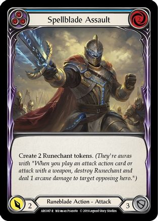 Spellblade Assault (Blue) (ARC087) - Arcane Rising Unlimited Edition Rainbow Foil