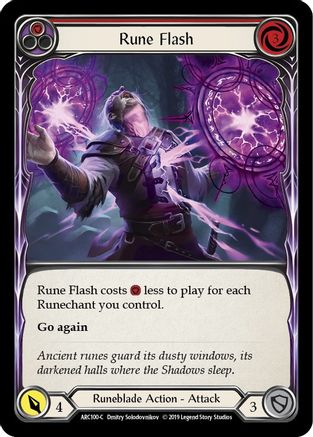 Rune Flash (Red) (ARC100) - Arcane Rising Unlimited Edition Rainbow Foil