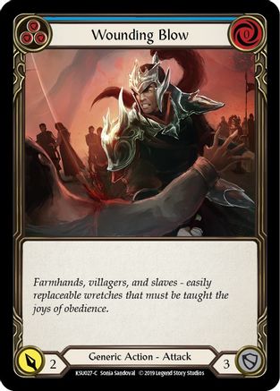 Wounding Blow (Blue) (KSU027) - Hero Deck: Katsu 1st Edition