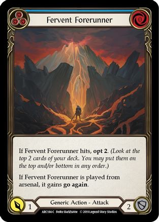Fervent Forerunner (Blue) (ARC184) - Arcane Rising Unlimited Edition Rainbow Foil