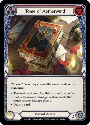 Tome of Aetherwind (ARC122) - Arcane Rising Unlimited Edition Rainbow Foil