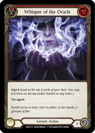 Whisper of the Oracle (Red) (ARC215) - Arcane Rising Unlimited Edition Rainbow Foil