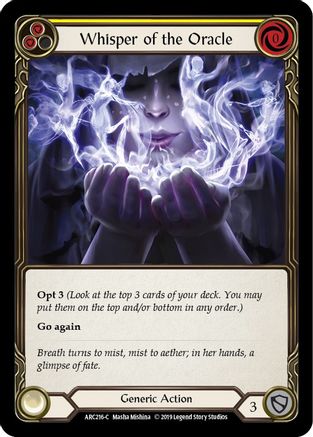 Whisper of the Oracle (Yellow) (ARC216) - Arcane Rising Unlimited Edition Rainbow Foil