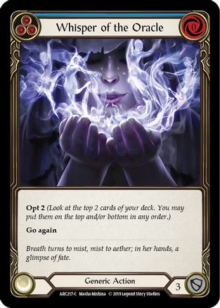 Whisper of the Oracle (Blue) (ARC217) - Arcane Rising Unlimited Edition Rainbow Foil