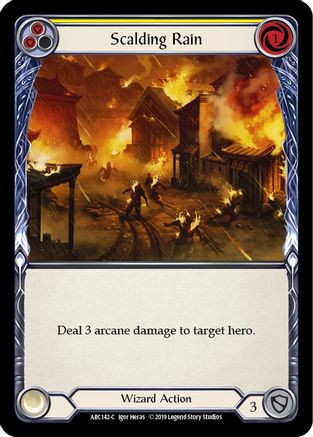 Scalding Rain (Yellow) (ARC142) - Arcane Rising Unlimited Edition
