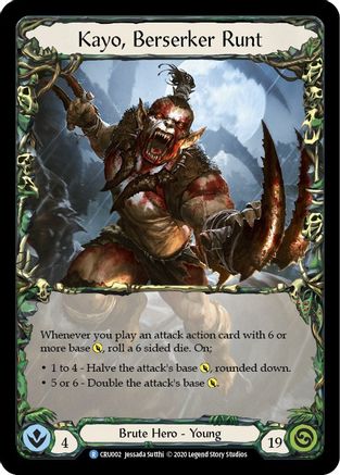 Kayo, Berserker Runt (CRU002) - Crucible of War Unlimited Edition