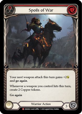 Spoils of War (CRU084) - Crucible of War Unlimited Edition Rainbow Foil