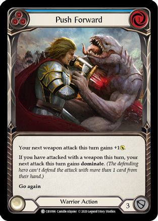 Push Forward (Blue) (CRU096) - Crucible of War Unlimited Edition Rainbow Foil